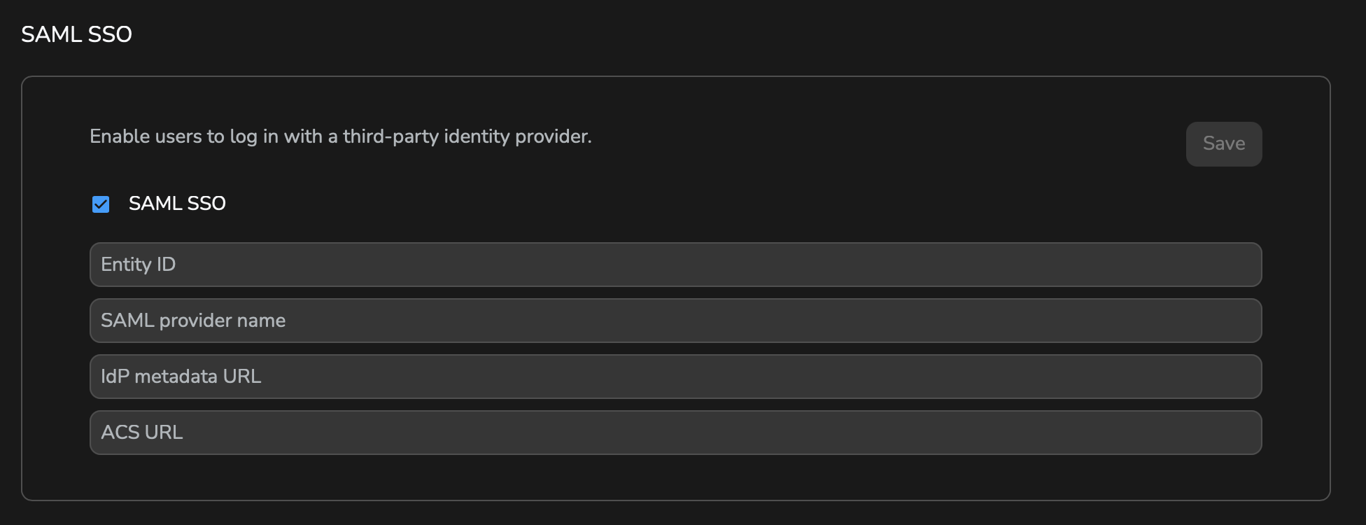 Sign in with SAML