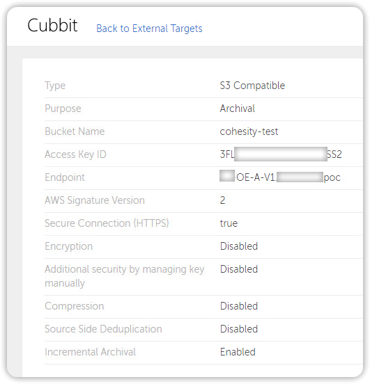 Riassunto di Cohesity S3