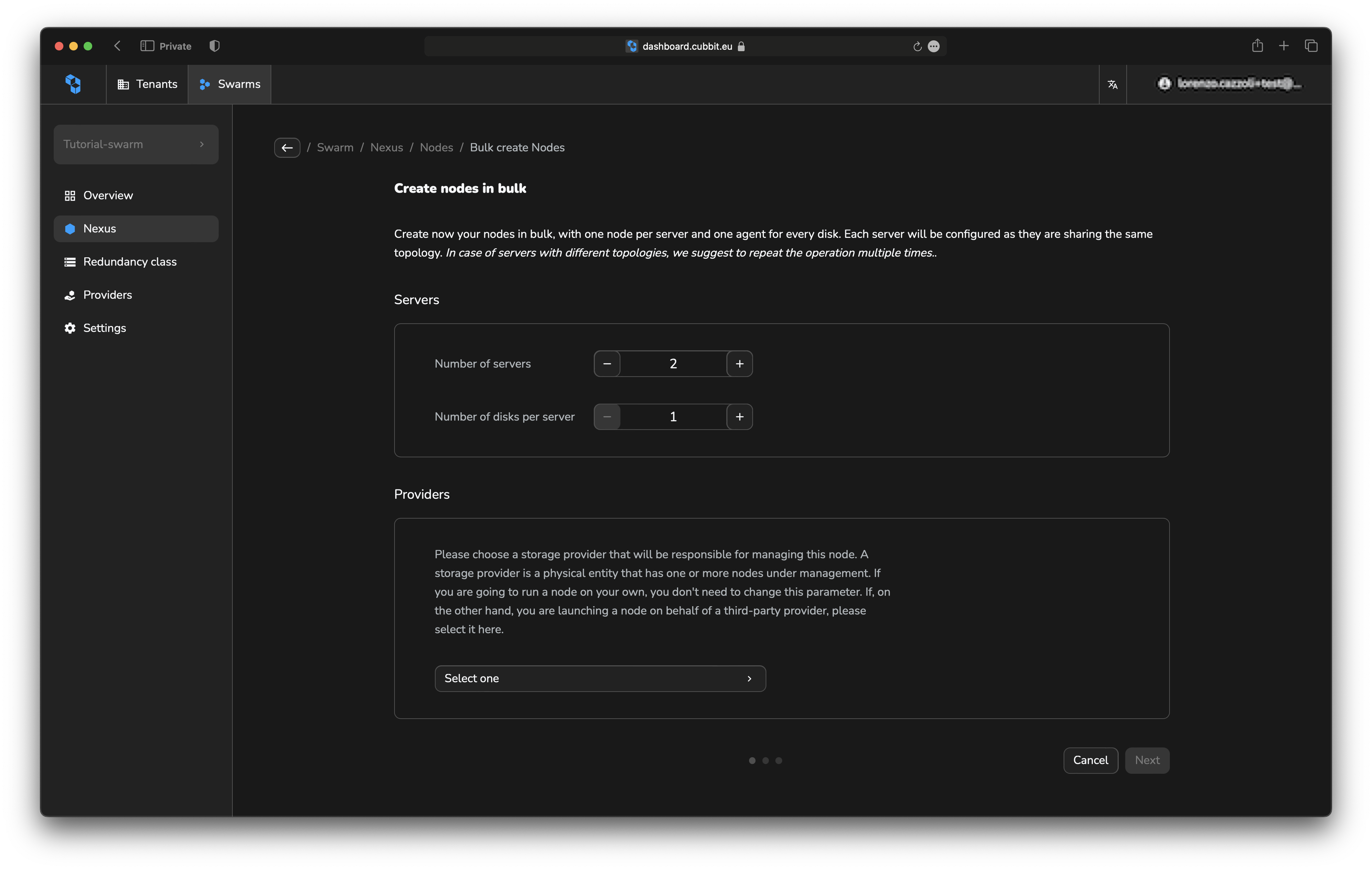 Disk configuration